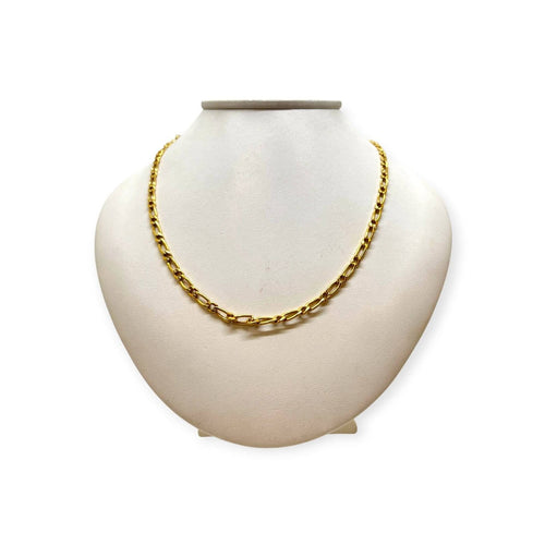Collier Chaîne Figaro en or jaune 750 - 46 cm 58 Facettes 330102756