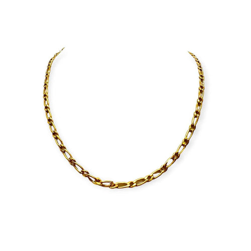 Collier Chaîne Figaro en or jaune 750 - 46 cm 58 Facettes 330102756