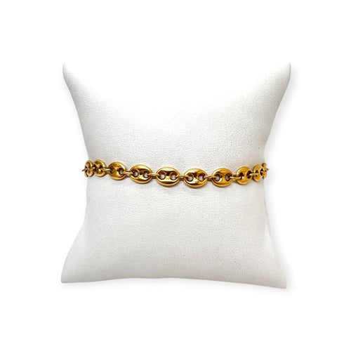 Bracelet Bracelet en or jaune 750 - Maille grain de café 58 Facettes 330102736