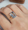 Bague 55 Bague cocktail en or rose 18 carats avec spinelle synthétique bleu 58 Facettes 770