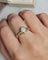 Bague 55 Bague jonc en or jaune 14 carats avec opale de synthèse 58 Facettes 689