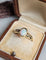 Bague 55 Bague jonc en or jaune 14 carats avec opale de synthèse 58 Facettes 689