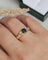 Bague 55.5 Bague en or jaune 18 carats, saphir Verneuil synthétique et diamants 58 Facettes 623