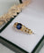 Bague 55.5 Bague en or jaune 18 carats, saphir Verneuil synthétique et diamants 58 Facettes 623