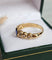 Bague 55.5 Bague en or jaune 18 carats, saphir Verneuil synthétique et diamants 58 Facettes 623