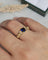 Bague 55.5 Bague en or jaune 18 carats, saphir Verneuil synthétique et diamants 58 Facettes 623