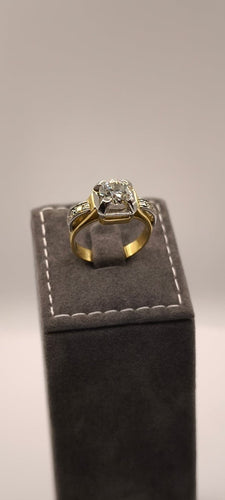 Bague 54 Bague en or jaune et platine sertie de diamants 58 Facettes Valuor Modèle-012