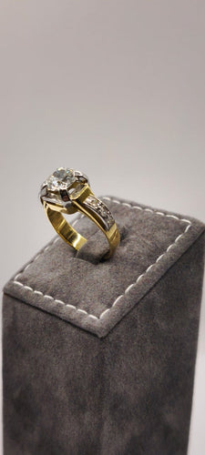 Bague 54 Bague en or jaune et platine sertie de diamants 58 Facettes Valuor Modèle-012