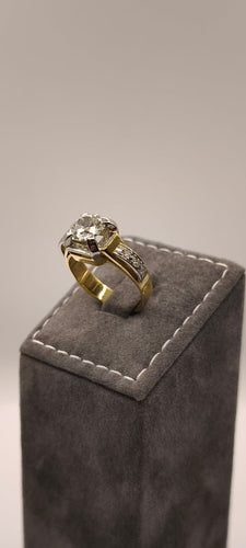 Bague 54 Bague en or jaune et platine sertie de diamants 58 Facettes Valuor Modèle-012