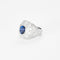 Bague 51 Bague en or blanc 18 carats avec saphir de Ceylan et diamants 58 Facettes Valuor Modèle-013