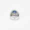 Bague 51 Bague en or blanc 18 carats avec saphir de Ceylan et diamants 58 Facettes Valuor Modèle-013