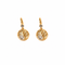 Boucles d'oreilles Boucles d’oreilles dormeuses anciennes en or jaune 750/1000 et diamants taille rose 58 Facettes LMB-406