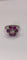 Bague 54 Bague en platine 950 avec diamant central et marguerite de six rubis 58 Facettes Valuor Modèle-015