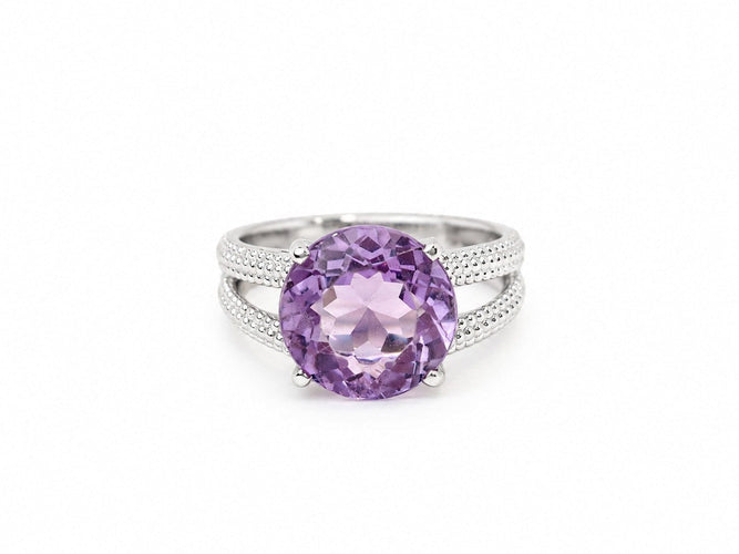 Bague 54 Mauboussin Chanson d’Amour - Bague en or blanc 18 carats, améthyste et diamants 58 Facettes 33860