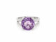 Bague 54 Mauboussin Chanson d’Amour - Bague en or blanc 18 carats, améthyste et diamants 58 Facettes 33860
