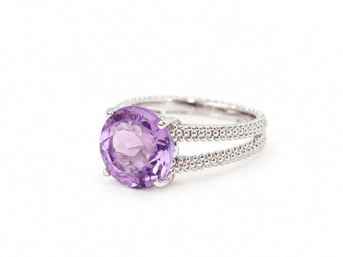 Bague 54 Mauboussin Chanson d’Amour - Bague en or blanc 18 carats, améthyste et diamants 58 Facettes 33860