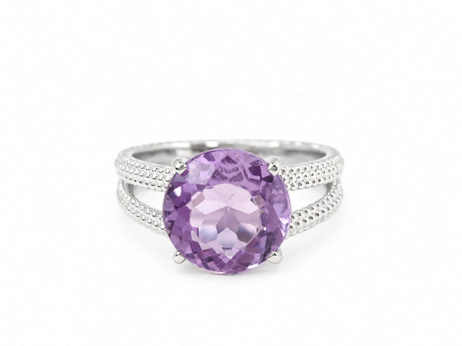 Bague 54 Mauboussin Chanson d’Amour - Bague en or blanc 18 carats, améthyste et diamants 58 Facettes 33860