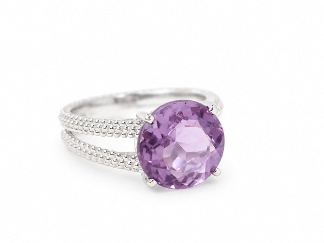 Bague 54 Mauboussin Chanson d’Amour - Bague en or blanc 18 carats, améthyste et diamants 58 Facettes 33860