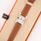 Montre Hermès - Montre Heure H, cadran argenté à chiffres arabes, SM 58 Facettes 603