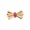 Broche Broche nœud en or rosé 18 carats sertie de rubis 58 Facettes 1.0001703/1