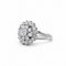 Bague 54 Bague marguerite en or blanc 18 carats, diamants 2,10 ct 58 Facettes 1.0001606/2