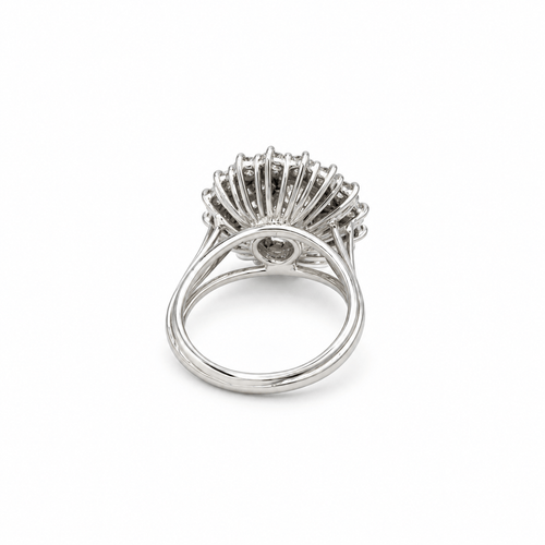 Bague 54 Bague marguerite en or blanc 18 carats, diamants 2,10 ct 58 Facettes 1.0001606/2