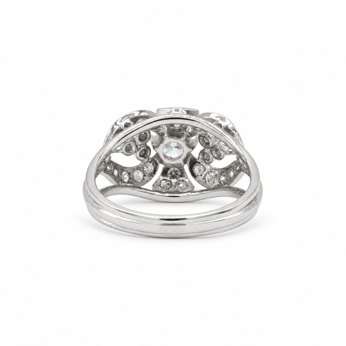 Bague 57 Art déco - Bague en platine et diamants 58 Facettes 1.0001726/5