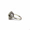 Bague 53 Bague cocktail en or blanc 750, diamants et motif floral 58 Facettes 50546
