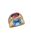 Bague 55 Bulgari - Bague Doppio en or jaune 750, topaze bleue et tourmaline 58 Facettes CV-140
