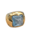Bague 54 BVLGARI - Bague Pyramide en or jaune 750, topaze bleue 58 Facettes CV-141
