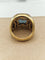 Bague 54 BVLGARI - Bague Pyramide en or jaune 750, topaze bleue 58 Facettes CV-141