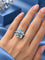 Bague 51 Bague cocktail vintage en or blanc 750, topazes bleues et diamants 58 Facettes 50547