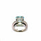 Bague 51 Bague cocktail vintage en or blanc 750, topazes bleues et diamants 58 Facettes 50547