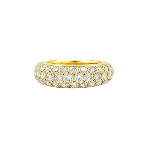 Bague 50 Cartier « Mimi » - Bague jonc bombé en or jaune 750, diamants 58 Facettes 36075