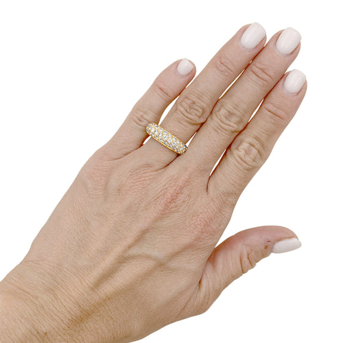 Bague 50 Cartier « Mimi » - Bague jonc bombé en or jaune 750, diamants 58 Facettes 36075