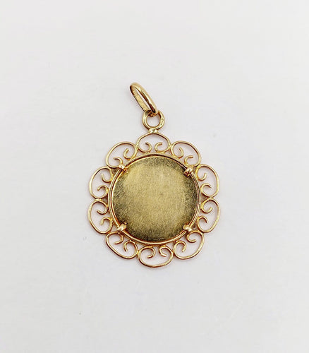 Pendentif Augis - Pendentif médaille d’amour en or 18k, diamant et rubis 58 Facettes A08038