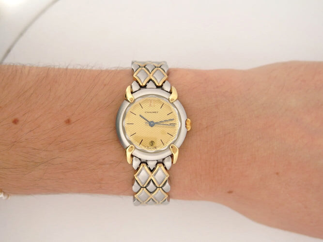 Montre Chaumet - Montre Griffe à quartz en acier et plaqué or jaune, 24 mm 58 Facettes 277377