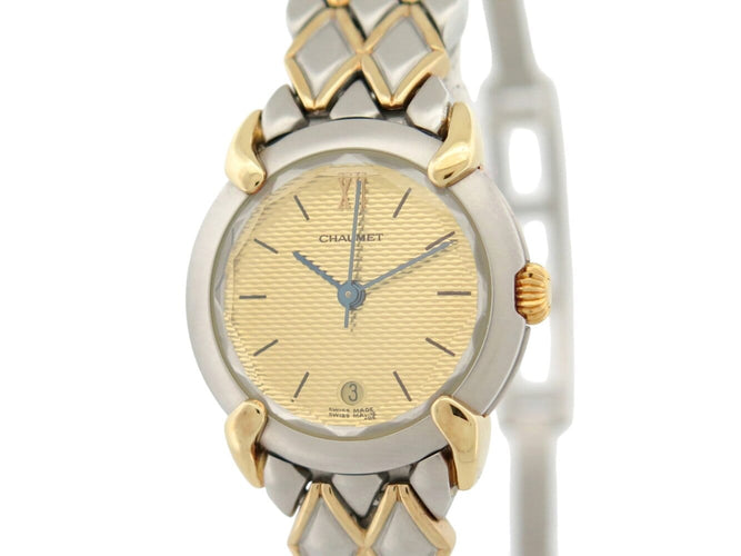 Montre Chaumet - Montre Griffe à quartz en acier et plaqué or jaune, 24 mm 58 Facettes 277377