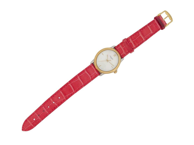 Montre Chaumet - Montre 25A à quartz, acier et plaqué or jaune, cadran en nacre 58 Facettes 277378