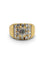 Bague 52 Bague bandeau en or jaune 18k avec diamants 58 Facettes 605/26 C
