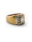 Bague 52 Bague bandeau en or jaune 18k avec diamants 58 Facettes 605/26 C