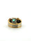 Bague 55 Bague bandeau en or jaune et blanc 18 ct, émeraude et diamants 58 Facettes 605/26 F