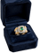 Bague 55 Bague bandeau en or jaune et blanc 18 ct, émeraude et diamants 58 Facettes 605/26 F