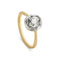 Bague 51 Bague solitaire en diamant taille ancienne, 1,50 ct, or jaune 18k et platine 58 Facettes EW-0011