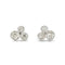 Boucles d'oreilles Boucles d’oreilles - Trois diamants taille ancienne en platine, style édouardien 58 Facettes EW-0014