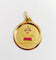 Pendentif Augis - Pendentif médaille d'amour en or 18k, rubis et diamants taille rose 58 Facettes A08042