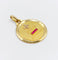 Pendentif Augis - Pendentif médaille d'amour en or 18k, rubis et diamants taille rose 58 Facettes A08042