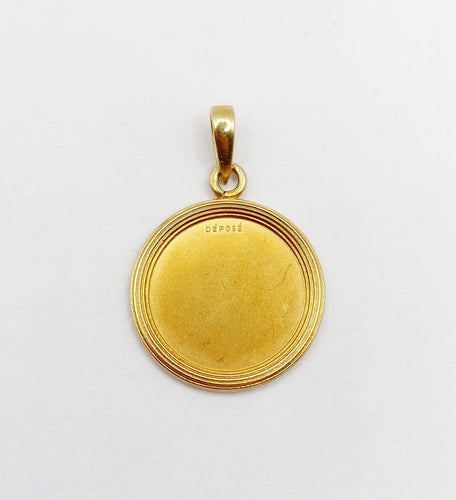 Pendentif Augis - Pendentif médaille d’amour en or 18k, diamants et rubis, vers 1960 58 Facettes A08041