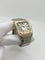 Montre Cartier Santos 100 - Montre automatique en or jaune 18 carats et acier 58 Facettes 2324