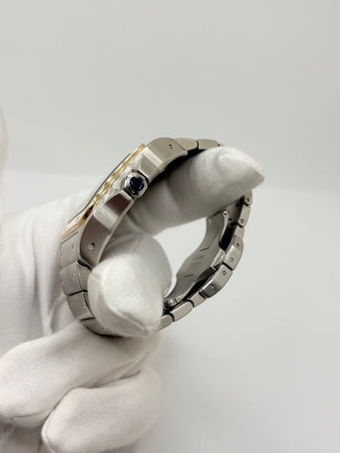 Montre Cartier Santos 100 - Montre automatique en or jaune 18 carats et acier 58 Facettes 2324